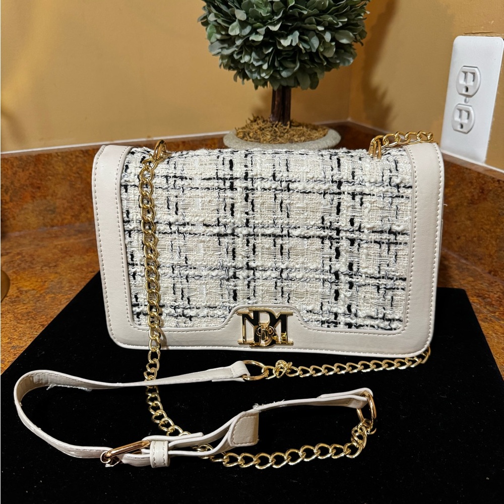 Badgley Mischka Tweed Crossbody Bag